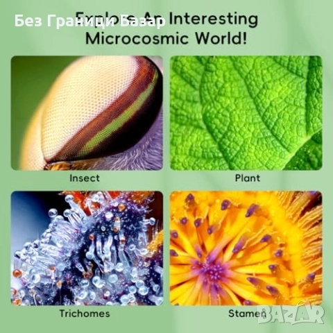 Нов Портативен микроскоп за деца 1080P, USB, STEM играчка 5+ идеален подарък, снимка 3 - Образователни игри - 51688738