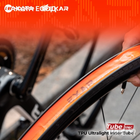 EXAR TPU вътрешна гума 700c 23-28mm 60mm valve, снимка 4 - Части за велосипеди - 51638222