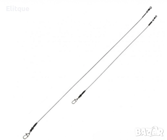 Комплект стоманени поводи за щука 20cm/25cm E880 2бр черно/кафяво, снимка 6 - Други стоки за дома - 52841299