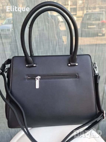 Елегантна дамска чанта с флорален релеф, снимка 7 - Чанти - 52787299