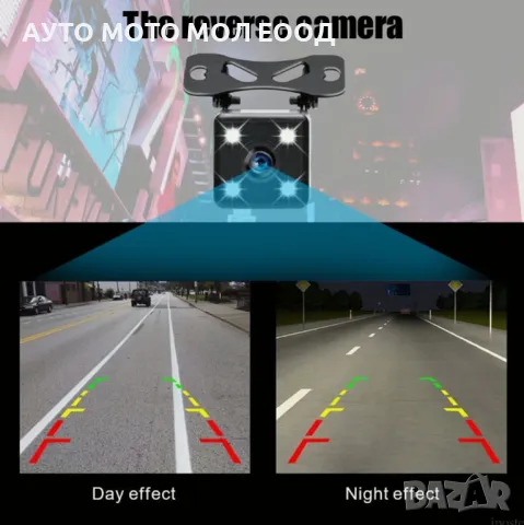 Универсална камера за задно виждане с нощен режим 4 LED, снимка 4 - Аксесоари и консумативи - 38963984