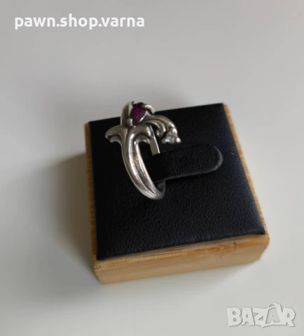 Ново сребърно пръстенче с фианити – проба 925, снимка 4 - Обеци - 50919320