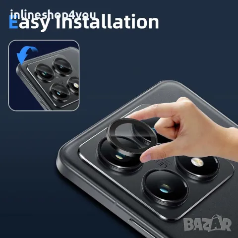 Стъклен Протектор за Камера Тип Рингове за Xiaomi 14T / Pro, снимка 2 - Фолия, протектори - 47840316