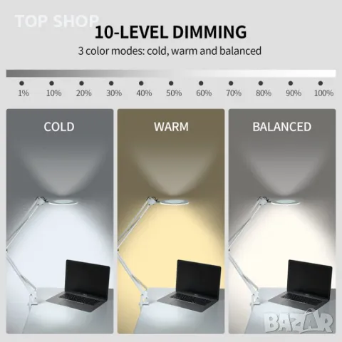 Led работна лампа с Лупа Beyamz Увеличително стъкло за маникюр и козметика, снимка 2 - Друго оборудване - 49064914