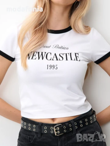 Бяла тениска NEWCASTLE