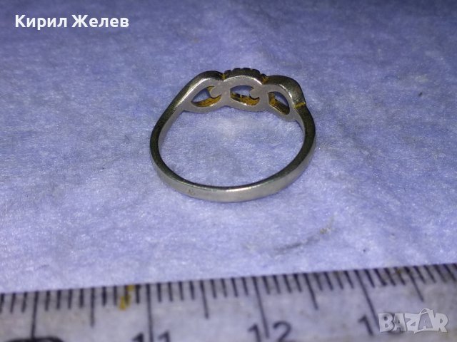 СТИЛЕН АЖУРЕН ВИНТИДЖ АРТ СРЕБЪРЕН СКЪПОЦЕНЕН ПРЪСТЕН СРЕБРО 925 АНГЛИЯ с ФАСЕТ ЦИРКОНЧЕТА 40163, снимка 7 - Пръстени - 42794832