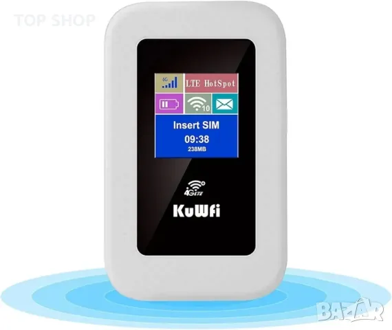 KuWFi 4G LTE 150Mbps Mobile WiFi, Plug and Play модем WiFi Hotspot 150 Mbps 4G FDD/TDD LTE, снимка 5 - Рутери - 48777051
