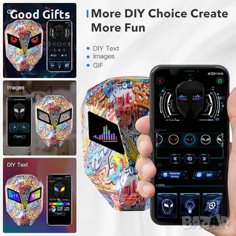 4D LED Раница с мърдащи очи, Водоустойчива Раница за мотор, Шарена, снимка 2 - Раници - 48604790