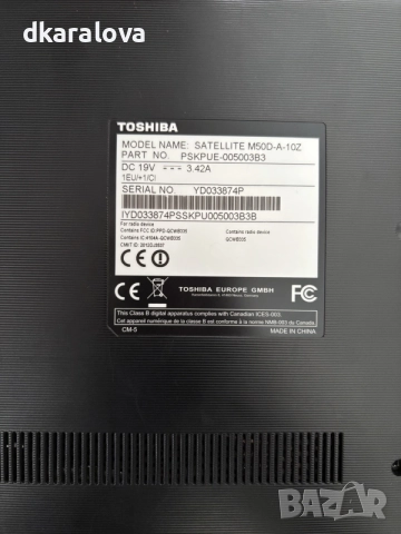 Лаптоп Toshiba Satellite M50D-A-10Z, снимка 4 - Лаптопи за работа - 55747847