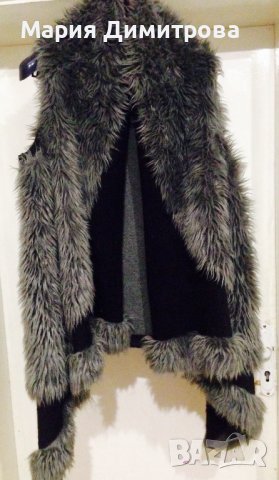 Асиметричен красив елек от изкуствен косъм