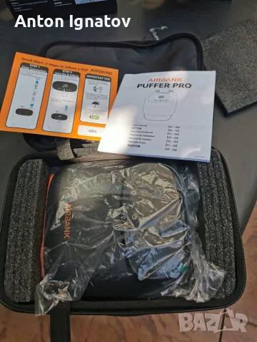 AIRBANK Мини електрическа въздушна акумулаторна, автоматична SUP помпа, 90 €, снимка 3 - Водни спортове - 56050519