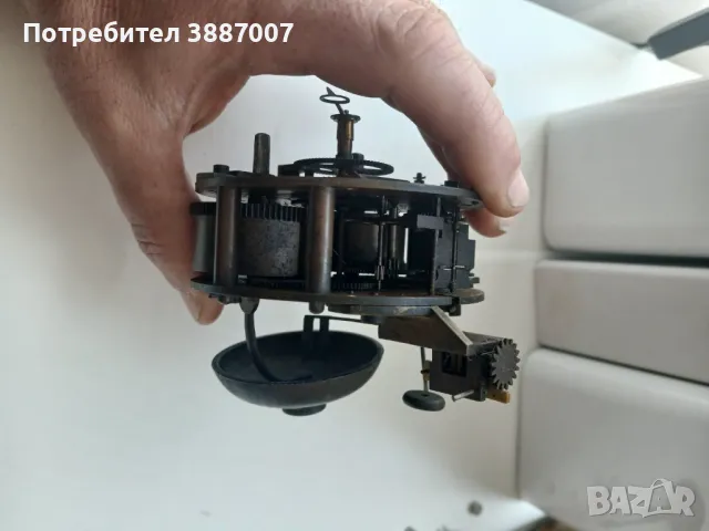 Каминен часовник/стар механизъм, снимка 4 - Антикварни и старинни предмети - 49686993