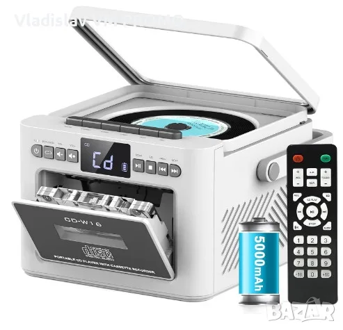 Преносим CD плейър и касетофон, снимка 1 - Аудиосистеми - 55714936