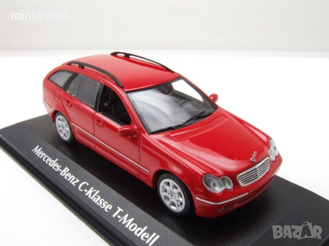 Mercedes C-Klasse T-Modell S203 Kombi 2001 - мащаб 1:43 Maxichamps моделът е нов в PVC дисплей-кейс, снимка 8 - Колекции - 40439228