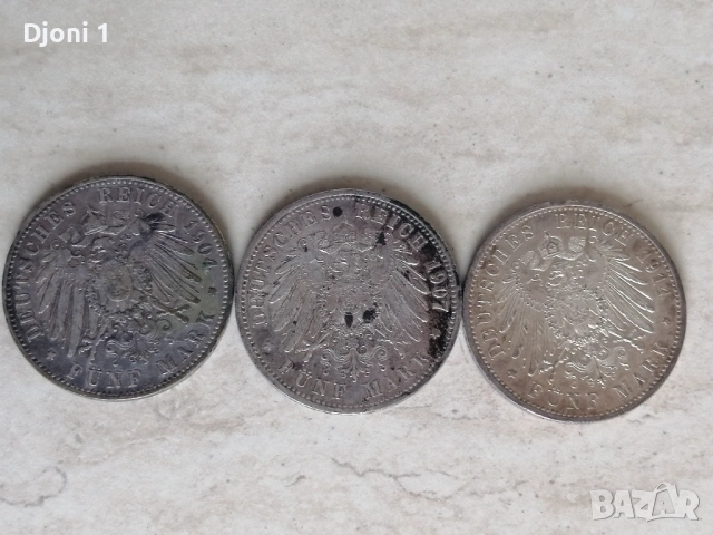 5 Mark Deutsches Reich 1904/1907/1914, снимка 2 - Нумизматика и бонистика - 53272351