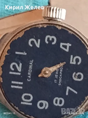 Стар механичен часовник дамски CARDINAL 17 камъка за ремонт части КОЛЕКЦИЯ 48057, снимка 11 - Антикварни и старинни предмети - 50373845