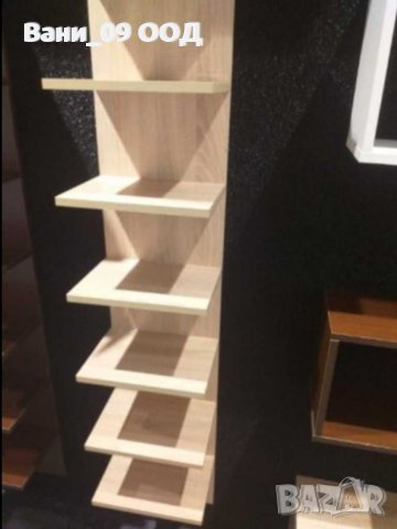 Висока стенна етажерка на 7 етажа-3 цвята, снимка 2 - Етажерки - 31849135