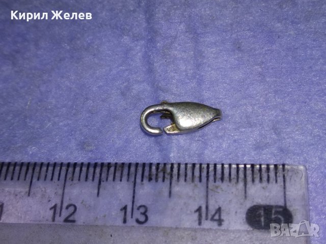 СТАРА СРЕБЪРНА КАРАБИНКА ЗАКОПЧАЛКА СРЕБРО925 За ГРИВНА ВЕРИЖКА КОЛИЕ СИНДЖИРЧЕ 40543, снимка 4 - Други - 42787840