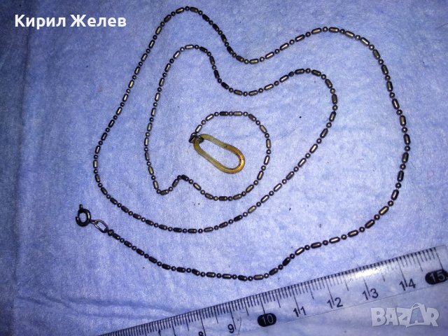 СТАРА ПОСРЕБРЕНА ВЕРИЖКА РЕТРО ПЛЕТКА НЕРЪЖДАЕМА БЛАГОРОДНА СТОМАНА СИНДЖИРЧЕ 37084, снимка 4 - Антикварни и старинни предмети - 39969109