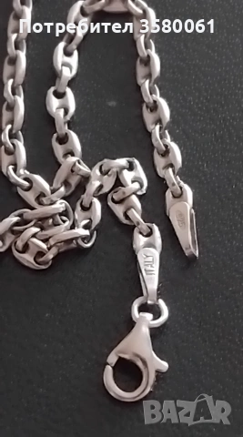 Сребърни сенжир с кръст , снимка 2 - Колиета, медальони, синджири - 53884350