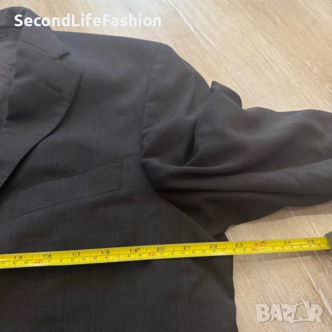 Винтидж вълнено черно сако Pierre Balmain, размер 52, снимка 5 - Сака - 52469939