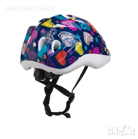 Детска каска Сърца, За велосипед, ролери, тротинетка, Цветна, снимка 3 - Детски велосипеди, триколки и коли - 49660458