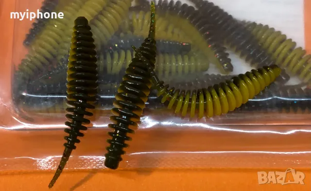  20 броя Изкуствена силиконови ларви примамка 49мм. 