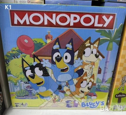 Монополи игра Лабубу/Блуи и Бинго Monopoly, снимка 2 - Образователни игри - 52517519