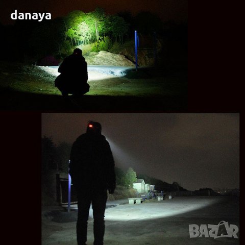 1884 Мощен фенер за глава челник 1 CREE T6 + 2 CREE T6, снимка 5 - Къмпинг осветление - 31506124