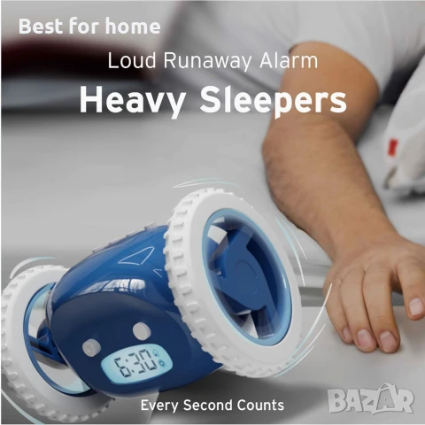 часовник с аларма CLOCKY, снимка 4 - Друга електроника - 50647377