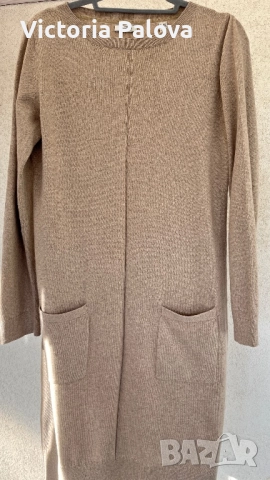 Луксозна зимна рокля органик памук 70% и кашмир 30%, снимка 2 - Рокли - 52651557