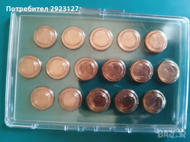 СЕТ С ШЕСТНАДЕСЕТ РАЗЛИЧНИ  ЕВРОМОНЕТИ С НОМИНАЛ 1 ЦЕНТ, снимка 2 - Нумизматика и бонистика - 51552618