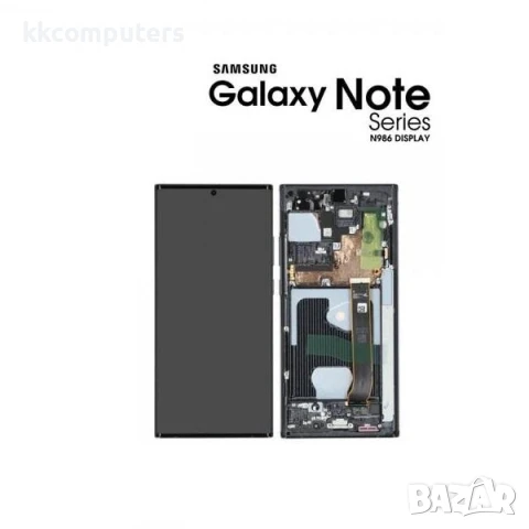 LCD Дисплей за Samsung SM-N986F Note 20 Ultra 5G / GH82-23596A / Тъч скрийн / Черен / Баркод : 11656