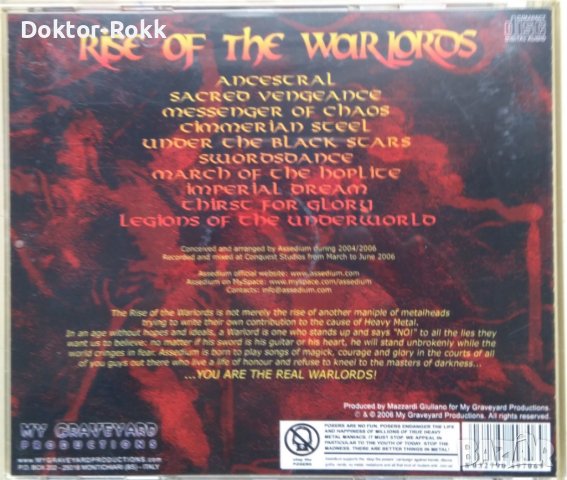 Assedium – Rise Of The Warlords (2006, CD), снимка 2 - CD дискове - 39796079