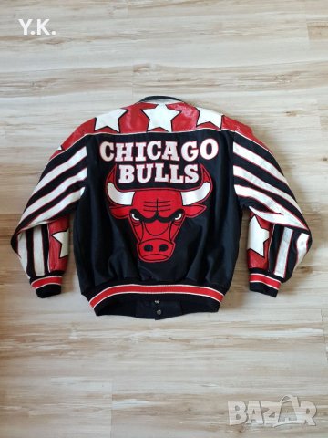 Оригинално мъжко двулицево яке Chicago Bulls NBA Disigned by Jeff Hamilton , снимка 5 - Якета - 39092058