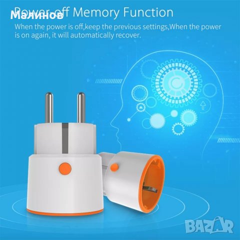 Компактен смарт контакт Zigbee Tuya Smartlife 