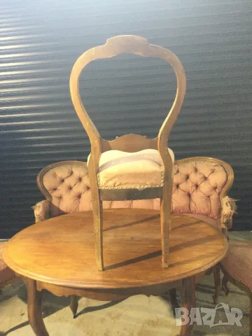 Гарнитура - канапе, 6 стола и маса. Викторианска., снимка 7 - Антикварни и старинни предмети - 50046280