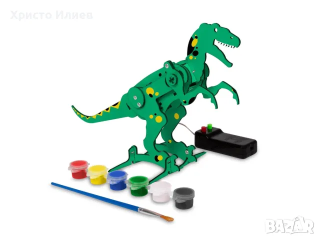 Динозавър с дистанционно управление за оцветяване и сглобяване