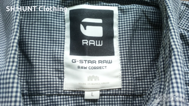 G-Star COMFORT SP BAKERO CHECK Shirt размер M / L мъжка еластична риза 9-63, снимка 12 - Ризи - 52159865