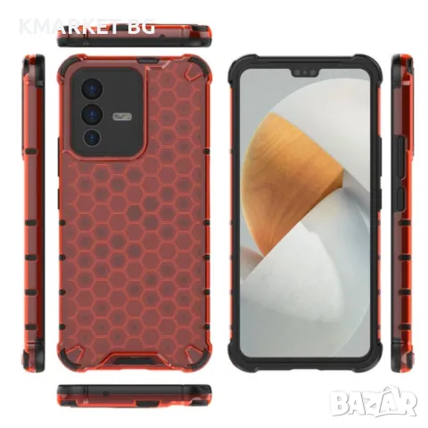 vivo S12 / V23 5G Силиконов Калъф Honeycomb TPU и Протектор, снимка 6 - Калъфи, кейсове - 49532231