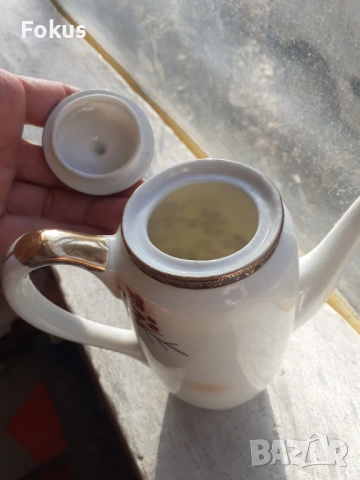 Чайник порцелан Kutani Япония, снимка 4 - Антикварни и старинни предмети - 53353949