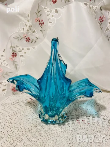 Стъклена кошница , снимка 2 - Декорация за дома - 56123140