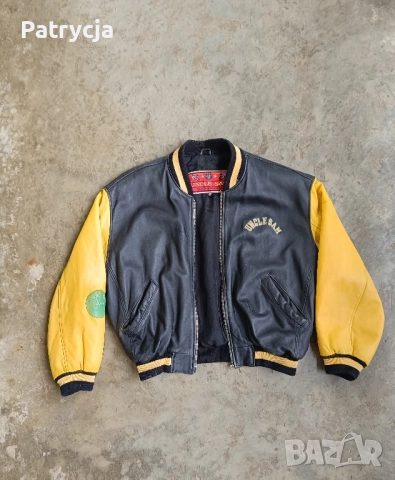 Vintage Uncle Sam уникално мъжко кожено яке 90s M 