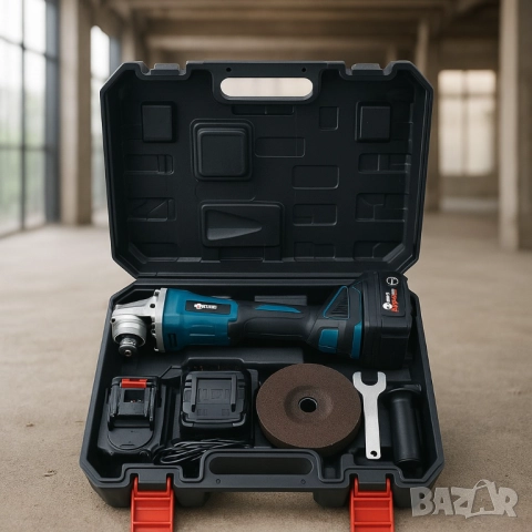 Акумулаторен безчетков ъглошлайф IF Tools AG03 – 36V, 2×4.0Ah батерии, комплект в куфар