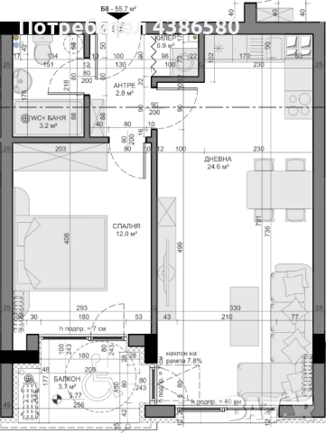 ПРОДАВА ДВУСТАЕН АПАРТАМЕНТ кв. Владиславово, гр. Варна, снимка 2 - Апартаменти - 53119338