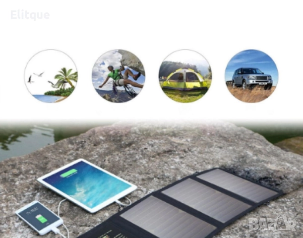 Сгъваем соларен панел 21W - Идеалното зарядно устройство за вашите мобилни устройства, снимка 9 - Соларни лампи - 52853788