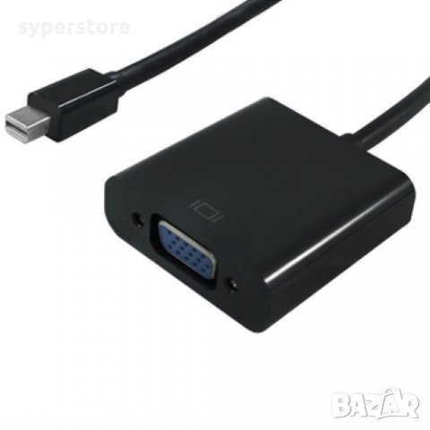 Преходник от Mini DP към VGA Digital One SP01207 Мини адаптер Mini DP to VGA, снимка 1 - Кабели и адаптери - 31361405