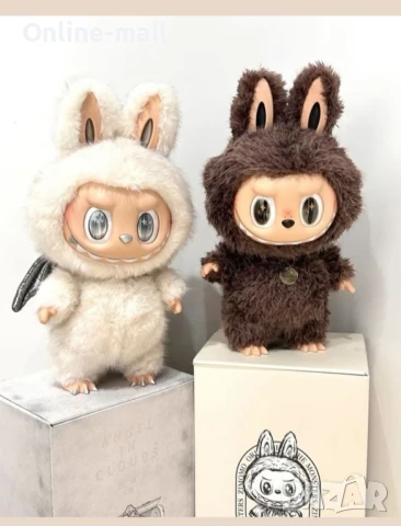 Голямо Лабубу Zimomo Original 38см, Labubu Zimomo The Monsters Кафяво или Бяло 