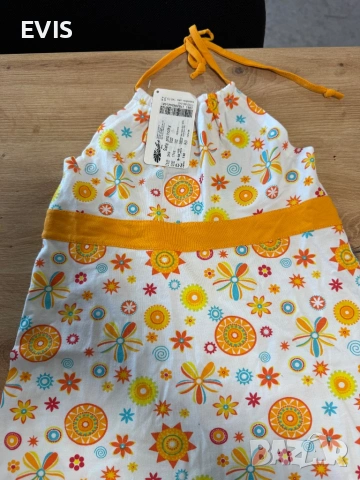 Бяла детска рокля с цветни шарки , снимка 2 - Детски рокли и поли - 54331146