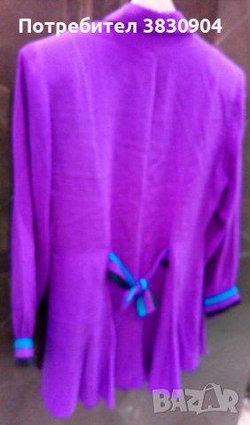 Блуза с дълъг ръкав, 100% естествена коприна, М, снимка 3 - Туники - 42205603